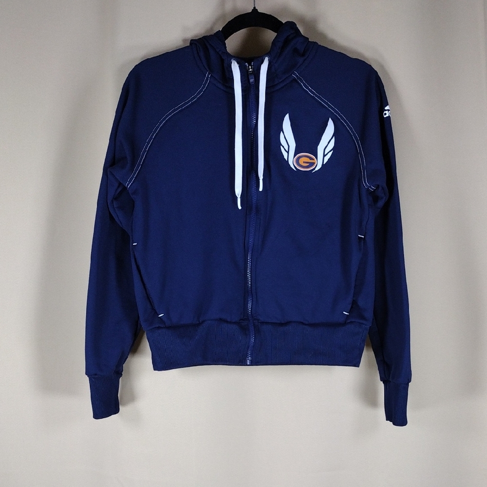 Adidas Navy Blue Sportswear Athletic Workout Outdoor Casual Full Zip Up Jacket